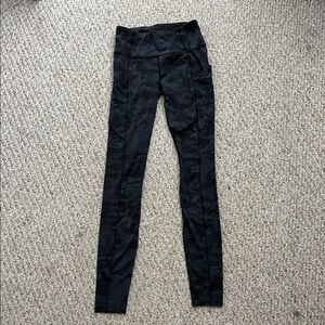 Lululemon Athletica Black Camouflage Leggings